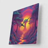 Beginning of The Fall Art Vierkante Klok (Hoek)