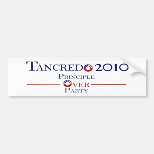 Beginsel over Tancredo 2010-Bumpersticker Bumpersticker (Voorkant)