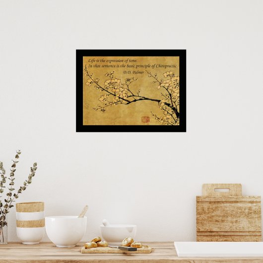 Beginsel van de gezondheidsprijs van chiropractisc poster (Keuken)