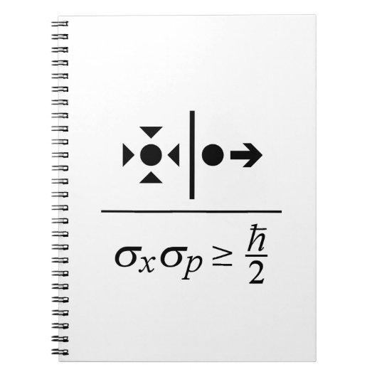 Beginsel van onzekerheid van Heisenberg Notitieboek (Voorkant)