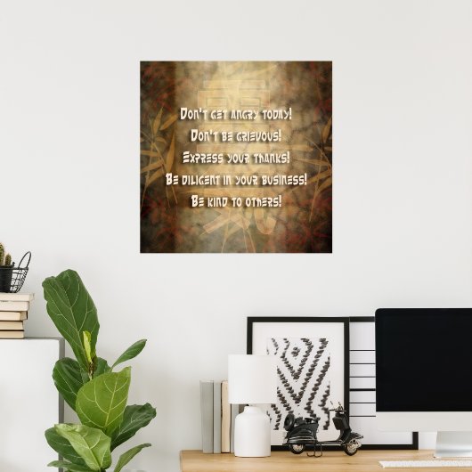 Beginselen REIKI Usui Poster (Thuiskantoor)