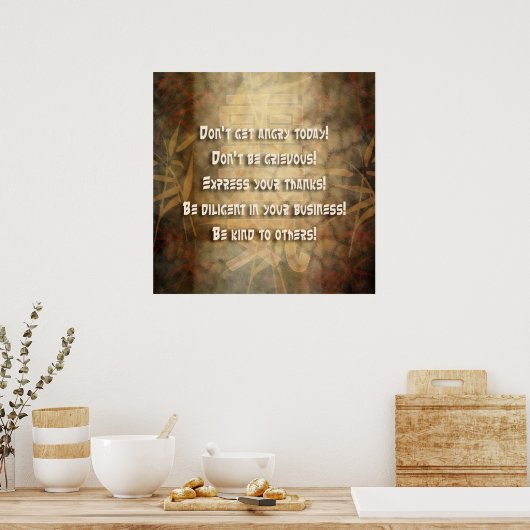 Beginselen REIKI Usui Poster (Keuken)