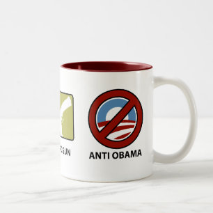 Beginselen tegen Obama Tweekleurige Koffiemok