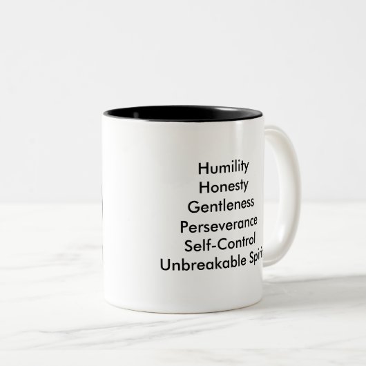 Beginselen van Choi Kwang Do Tweekleurige Koffiemok (Voorkant rechts)