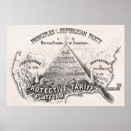 BEGINSELEN VAN DE REPUBLIEK 1888 POSTER (Voorkant)