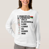 Beginselen van de zwarte tekst van Kwanzaa T-shirt (Voorkant)