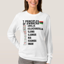 Beginselen van de zwarte tekst van Kwanzaa T-shirt