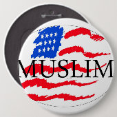 beginselen van het leven - moslim - amerika ronde button 6,0 cm (Voorkant /achterkant)
