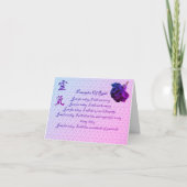 Beginselen van Reiki en symbool lege notitie Kaart (Voorkant)