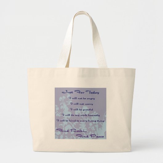 Beginselen van Reiki Grote Tote Bag (Voorkant)