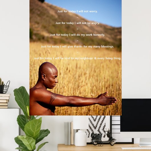 Beginselen van Reiki met Man Poster (Thuiskantoor)