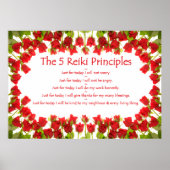Beginselen van Reiki met Rozen Poster (Voorkant)