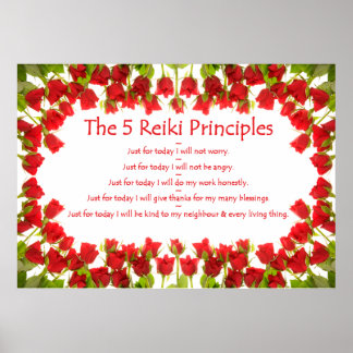 Beginselen van Reiki met Rozen Poster