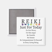 Beginselen van Reiki op wit Magneet (Voorkant / Achterkant)