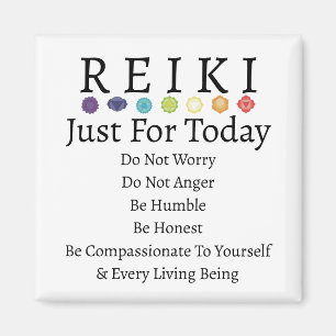 Beginselen van Reiki op wit Magneet