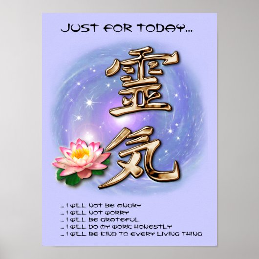 Beginselen van Reiki Poster (Voorkant)