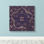 Beginselen van Reiki - Reiki beschermt Paars en go Canvas Afdruk (Insitu (Houten vloer))