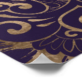 Beginselen van Reiki - Reiki beschermt Paars en go Poster (Hoek)