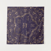 Beginselen van Reiki - Reiki beschermt Paars en go Wandkleed (Voorkant (horizontaal))