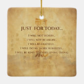 Beginselen van Reiki - Reiki Preepts Keramisch Ornament (Achterkant)