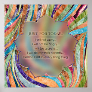 Beginselen van Reiki - Reiki Preepts Poster