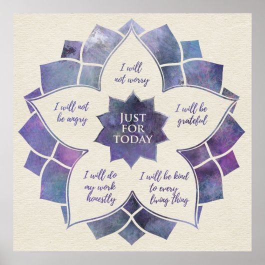 Beginselen van Reiki - Reiki Preepts Poster (Voorkant)