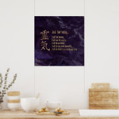 Beginselen van Reiki - Reiki Preepts Poster (Keuken)
