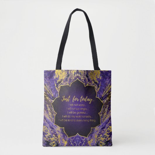 Beginselen van Reiki - Reiki Preepts Tote Bag (Voorkant)