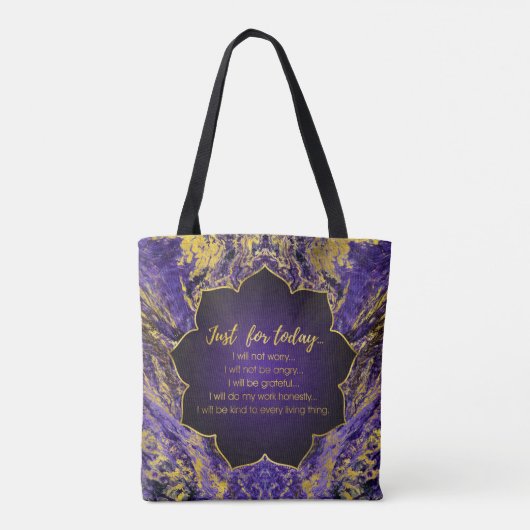 Beginselen van Reiki - Reiki Preepts Tote Bag (Achterkant)