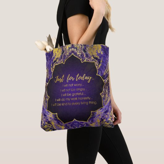 Beginselen van Reiki - Reiki Preepts Tote Bag (Dichtbij)