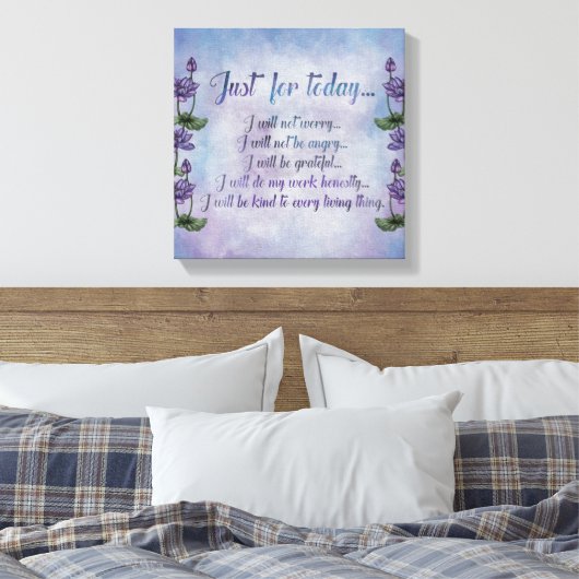 Beginselen van Reiki -Reiki Voorschriften Canvas Afdruk (Insitu (Slaapkamer))