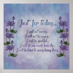 Beginselen van Reiki -Reiki Voorschriften Poster