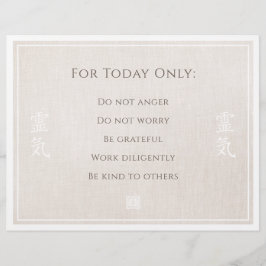 Beginselen van Reiki, voorschriften