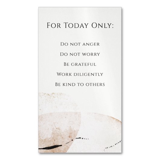 Beginselen van Reiki, voorschriften Magnetisch Visitekaartje (Voorkant Verticaal)