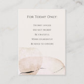 Beginselen van Reiki, voorschriften Visitekaartje (Voorkant)