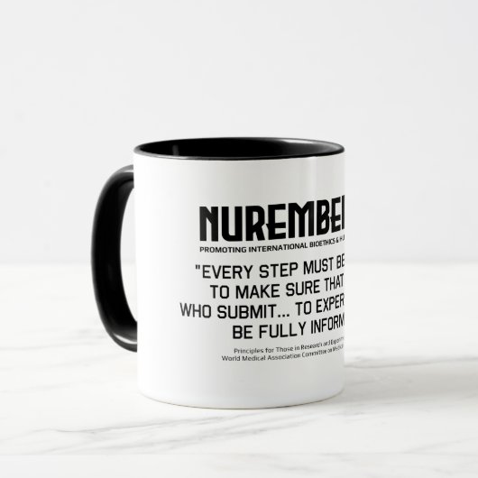 Beginselen voor onderzoek en proefneming mok (Voorkant links)