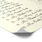 Begint bij $13.20 Zitterende Grafiek 12 Tabellen Poster (Hoek)