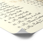 Begint bij $13.20 Zitterende Grafiek 12 Tabellen Poster (Hoek)