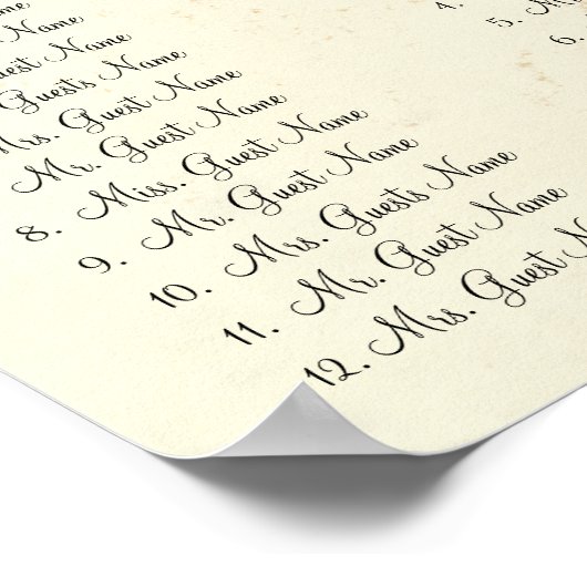 Begint bij $13.20 Zitterende Grafiek 12 Tabellen Poster (Hoek)