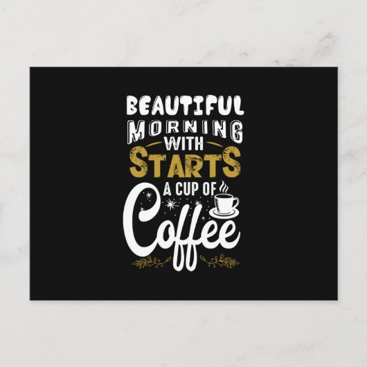 Begint een Koffiebeker Briefkaart (Voorkant)