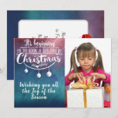 Begint op Kerstmis te lijken/2-zijdige foto Feestdagenkaart (Voorkant / Achterkant)