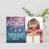 Begint op Kerstmis te lijken/2-zijdige foto Feestdagenkaart (Staand voorkant)