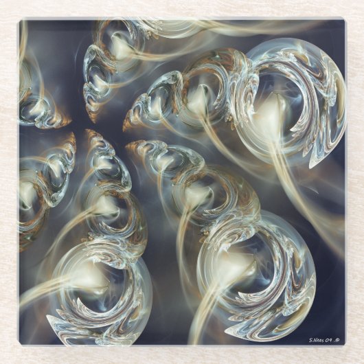 Begird Abstract Glazen Onderzetter (Voorkant)