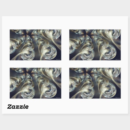 Begird Abstract Rechthoekige Sticker (Vel)