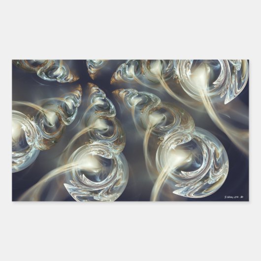 Begird Abstract Rechthoekige Sticker (Voorkant)