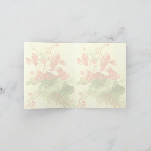 Begonia  Birthday Greetings Kaart (Binnen)