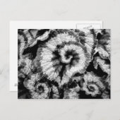 Begonia-bladeren in zwart-wit briefkaart (Voorkant / Achterkant)