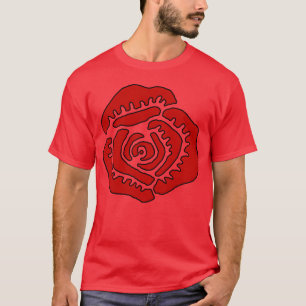 Begonia Bloem Rood Scharlaken Hippie Festival Jam  T-shirt