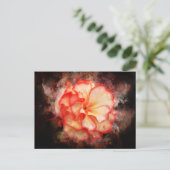 Begonia bloem waterverf - bb3 briefkaart (Staand voorkant)