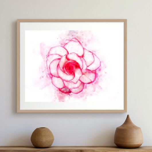 Begonia bloem waterverf - wb1 foto afdruk